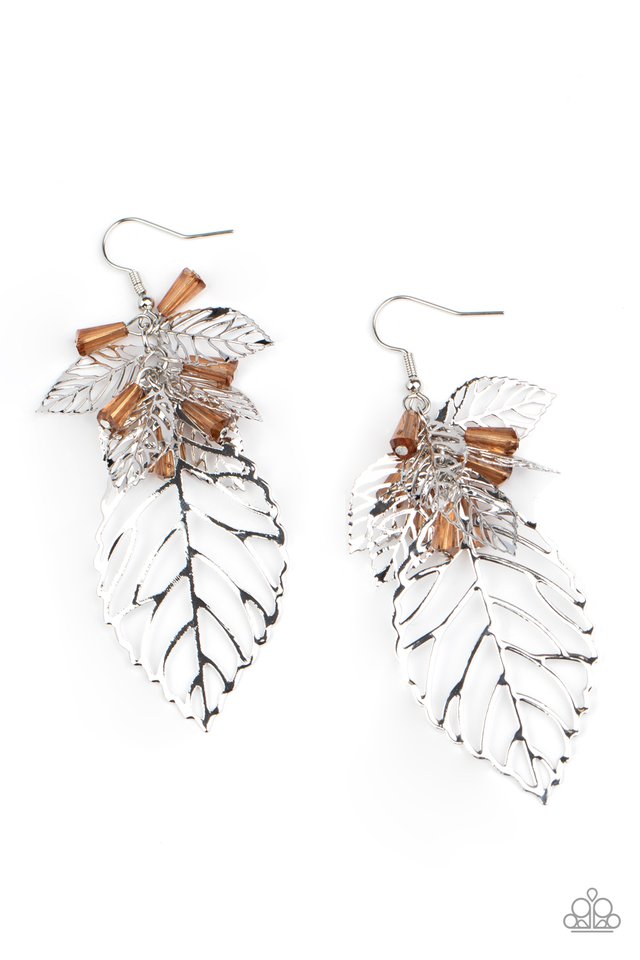 Instant Re-LEAF - Brown - Paparazzi Earring Image