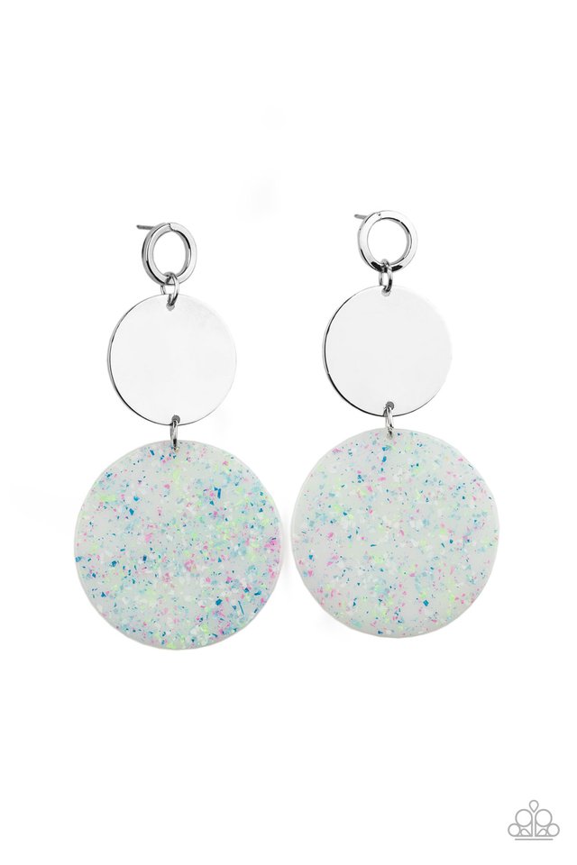 Beach Day Glow - Blue - Paparazzi Earring Image