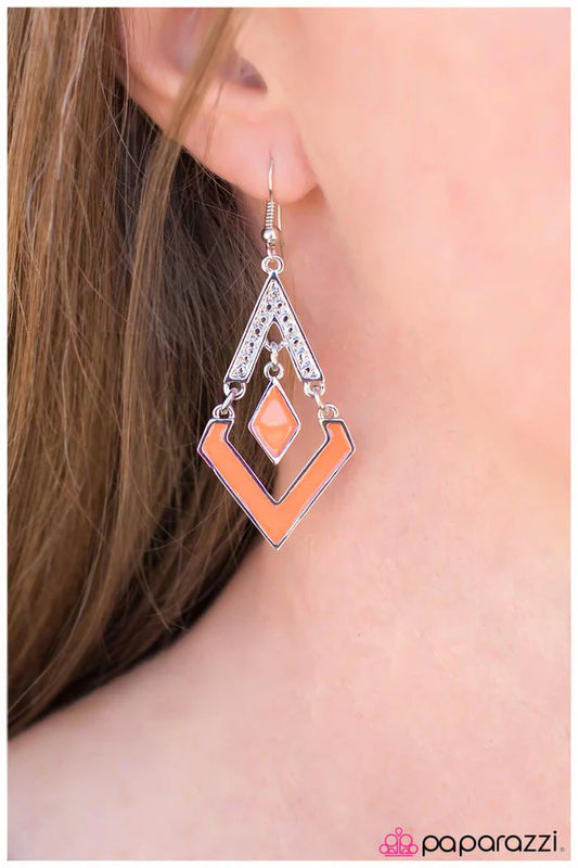 Paparazzi Earring ~ Every Which Way - Orange