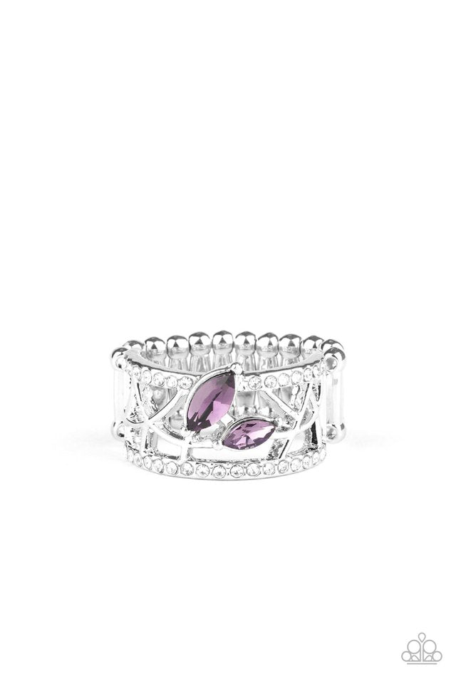 Tilted Twinkle - Purple - Paparazzi Ring Image