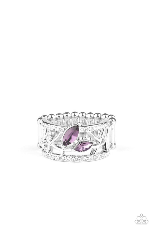 Tilted Twinkle - Purple - Paparazzi Ring Image