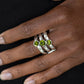 Triple The Twinkle - Green - Paparazzi Ring Image
