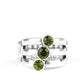 Triple The Twinkle - Green - Paparazzi Ring Image
