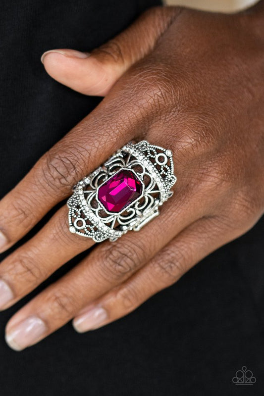 Undefinable Dazzle - Pink - Paparazzi Ring Image