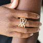 Cross Action Couture - Gold - Paparazzi Ring Image