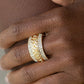 Oh No She Didnt! - Gold - Paparazzi Ring Image