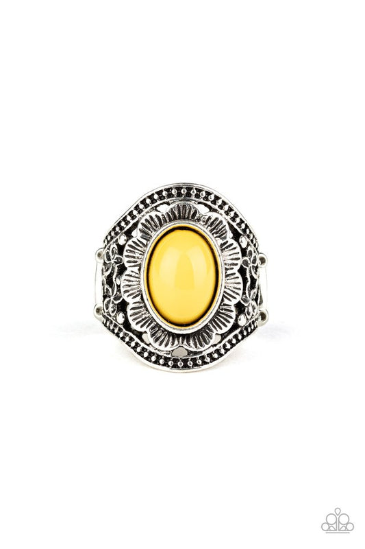 Garden Tranquility - Yellow - Paparazzi Ring Image