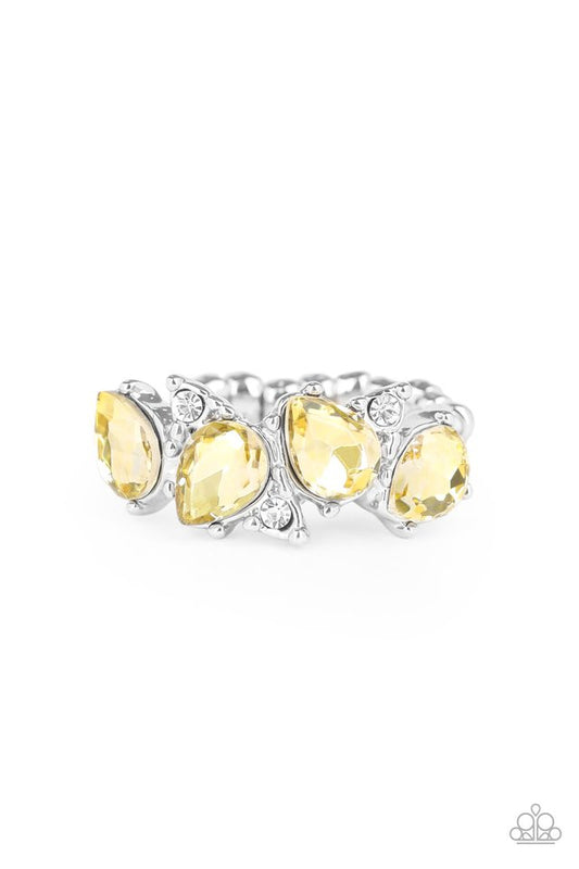 Majestically Modern - Yellow - Paparazzi Ring Image