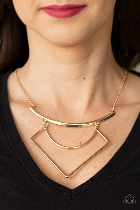 Egyptian Edge - Gold - Paparazzi Necklace Image