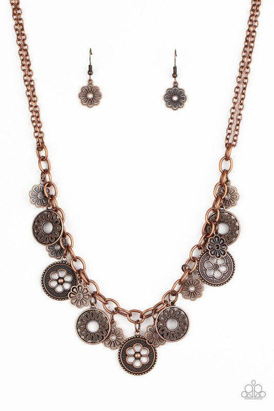 Meadow Masquerade - Copper - Paparazzi Necklace Image