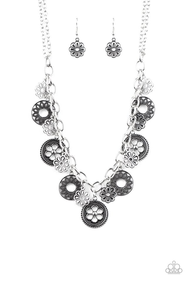 Meadow Masquerade - Silver - Paparazzi Necklace Image