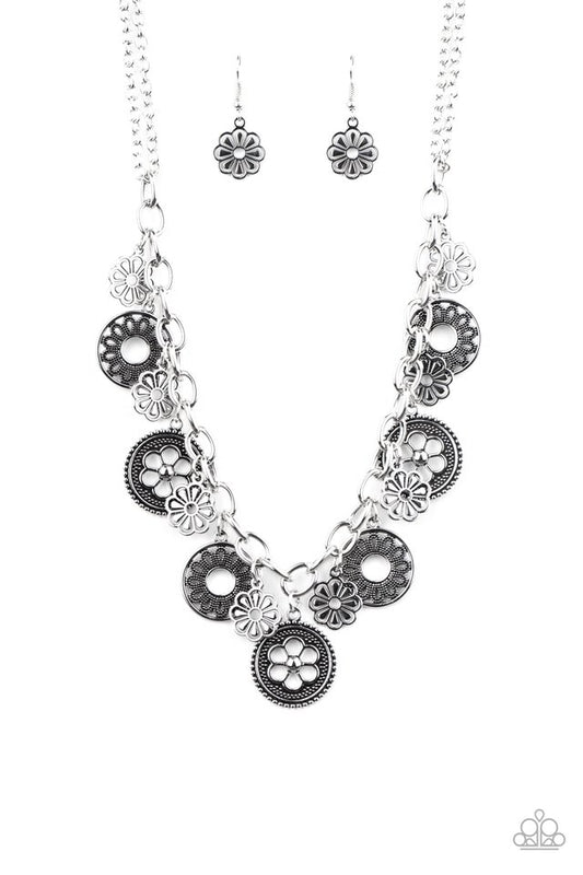 Meadow Masquerade - Silver - Paparazzi Necklace Image