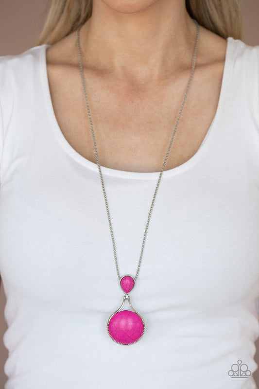 Desert Pools - Pink - Paparazzi Necklace Image