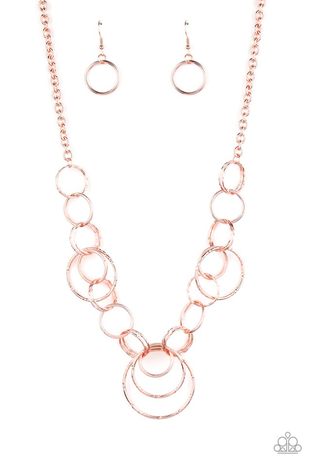 Ringing Relic - Rose Gold - Paparazzi Necklace Image