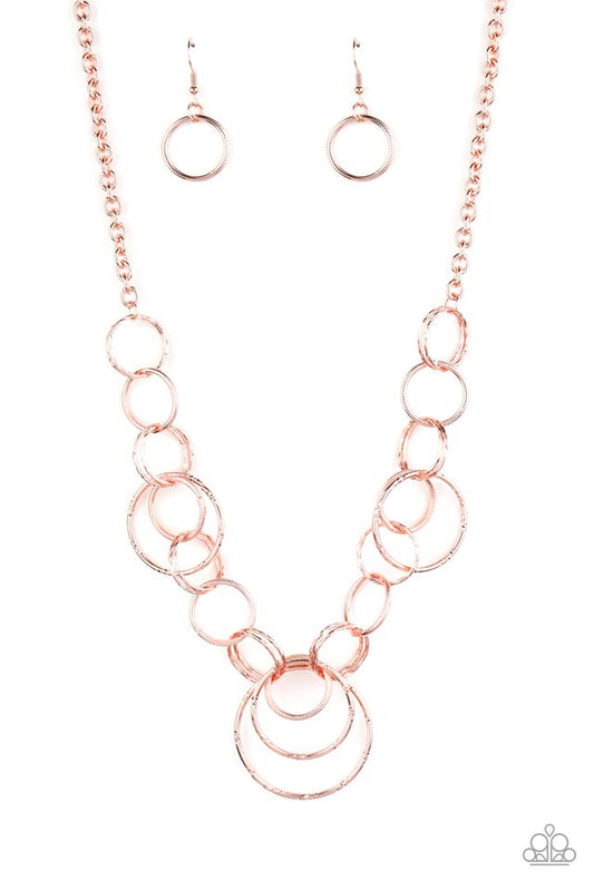 Ringing Relic - Rose Gold - Paparazzi Necklace Image
