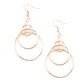 Paparazzi Earrings - Three Ring Couture - Rose Gold