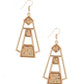 Retro Minimalist - Gold - Paparazzi Earring Image