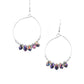 Holographic Hoops - Purple - Paparazzi Earring Image