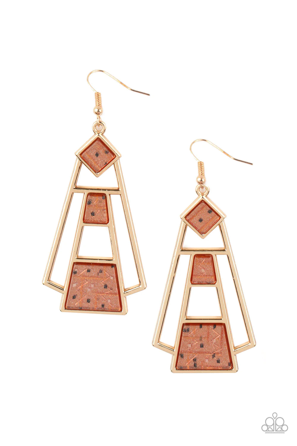 Paparazzi Earring ~ Retro Minimalist - Brown