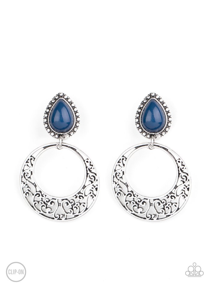 Exotic Escape - Blue - Paparazzi Earring Image