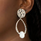 Opal Obsession - White - Paparazzi Earring Image
