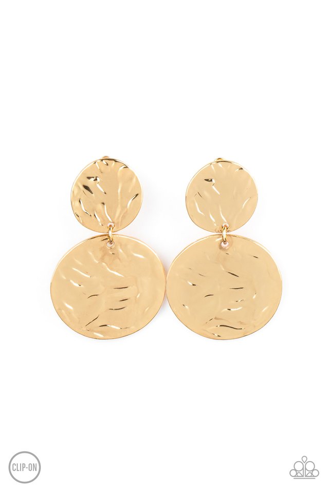 Relic Ripple - Gold - Paparazzi Earring Image