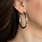 Hoop Hustle - Silver - Paparazzi Earring Image