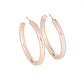 Hoop Hustle - Rose Gold - Paparazzi Earring Image