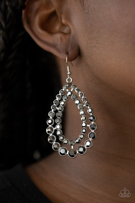 Glacial Glaze - Silver - Paparazzi Earring Image