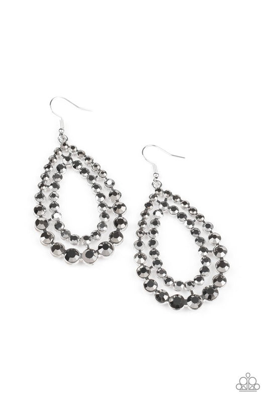 Glacial Glaze - Silver - Paparazzi Earring Image