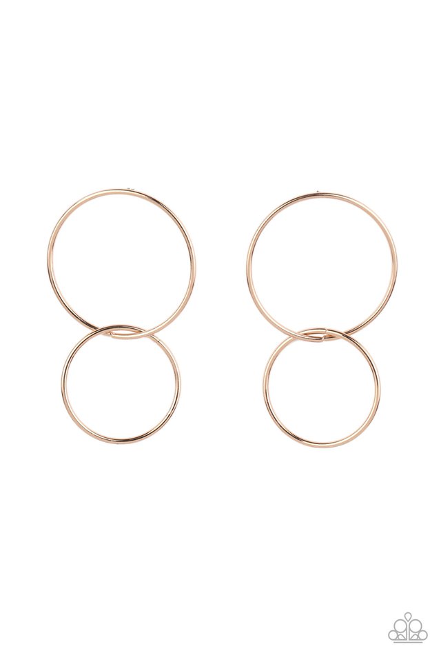 City Simplicity - Gold - Paparazzi Earring Image