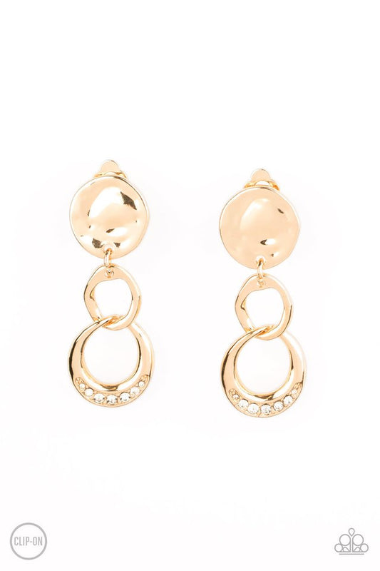 Reshaping Refinement - Gold - Paparazzi Earring Image