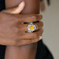 Decadently Dreamy - Yellow - Paparazzi Ring Image