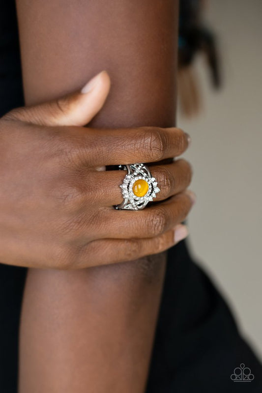 Decadently Dreamy - Yellow - Paparazzi Ring Image