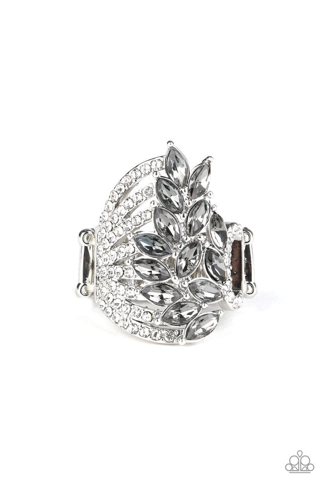 Clear-Cut Cascade - Silver - Paparazzi Ring Image