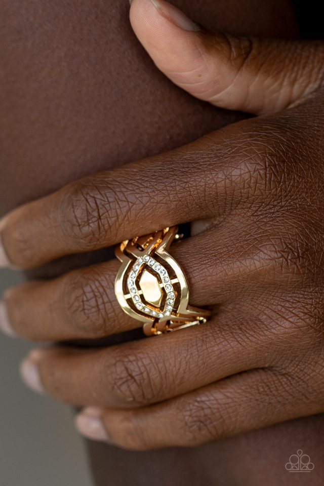 Divinely Deco - Gold - Paparazzi Ring Image