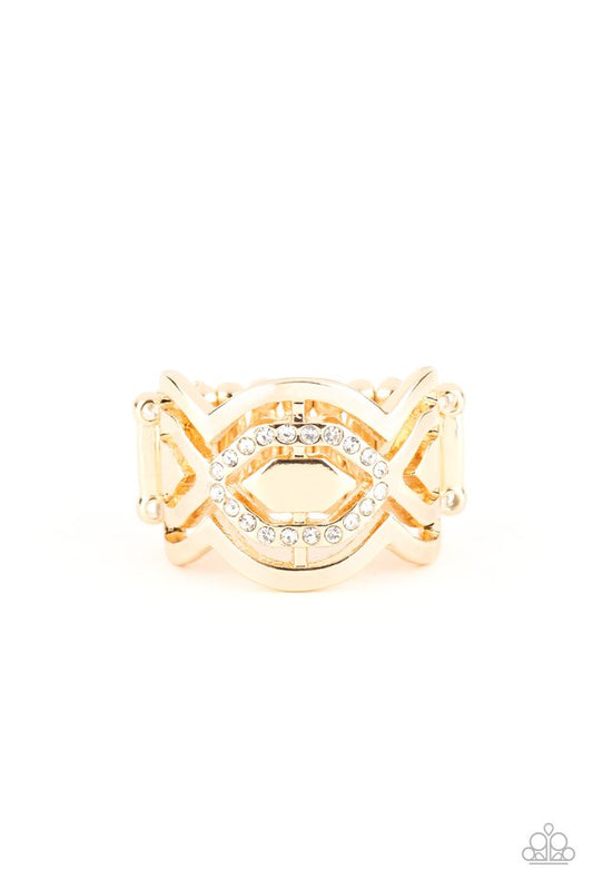 Divinely Deco - Gold - Paparazzi Ring Image