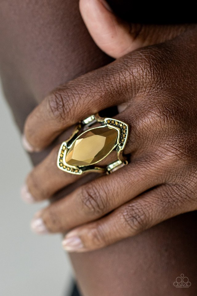 Leading Luster - Brass - Paparazzi Ring Image