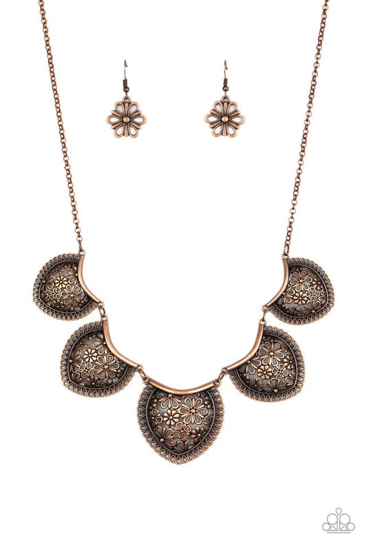 Garden Pixie - Copper - Paparazzi Necklace Image