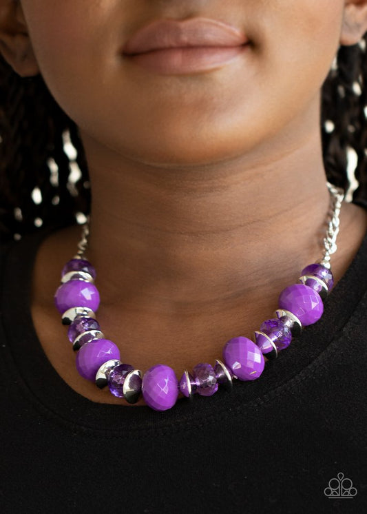 Hollywood Gossip - Purple - Paparazzi Necklace Image