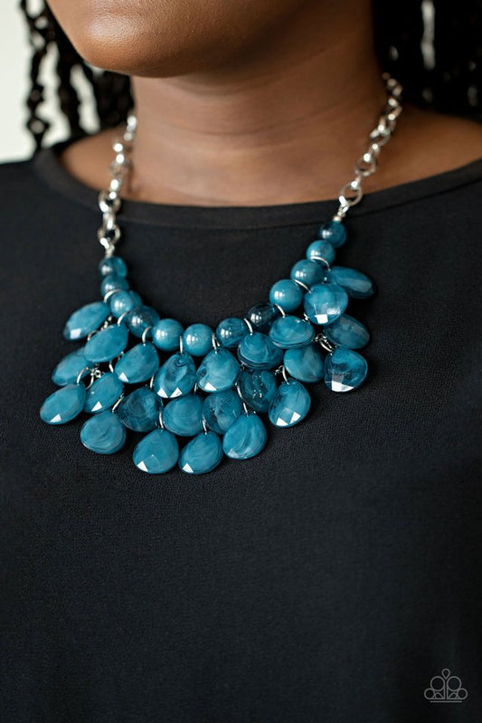 Sorry To Burst Your Bubble - Blue - Paparazzi Necklace Image