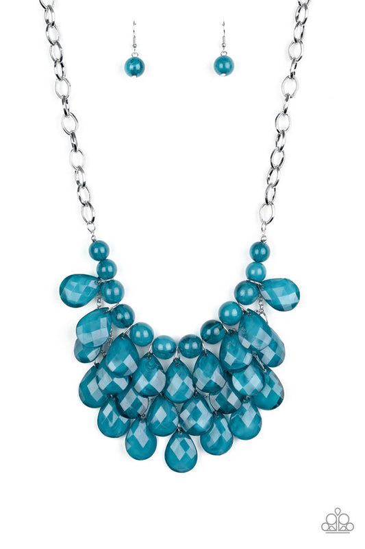 Sorry To Burst Your Bubble - Blue - Paparazzi Necklace Image