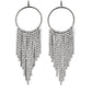 Paparazzi Earring ~ Streamlined Shimmer - Black - Fashion Fix Sept 2020