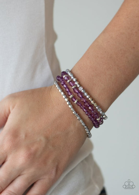 Crystal Crush - Purple - Paparazzi Bracelet Image