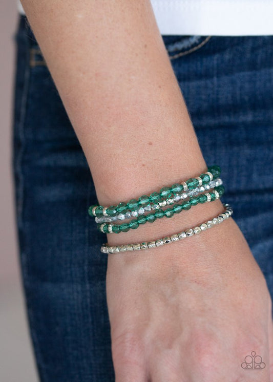 Crystal Crush - Green - Paparazzi Bracelet Image