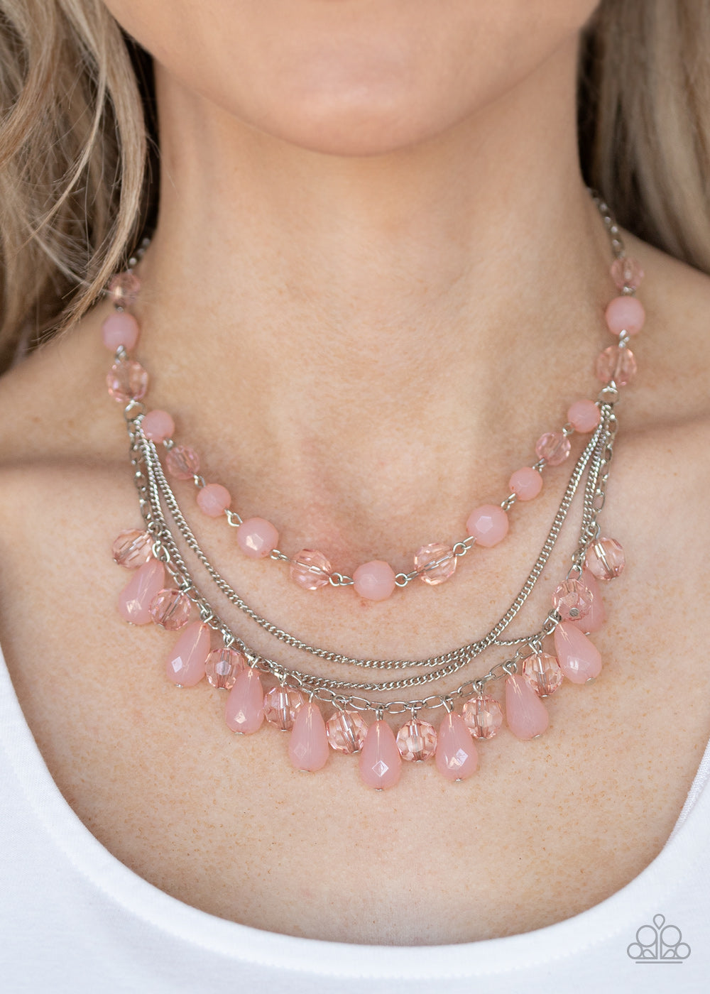 Paparazzi Necklace ~ Awe-Inspiring Iridescence - Pink