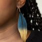 Fleek Feathers - Blue - Paparazzi Earring Image