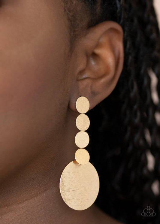 Idolized Illumination - Gold - Paparazzi Earring Image