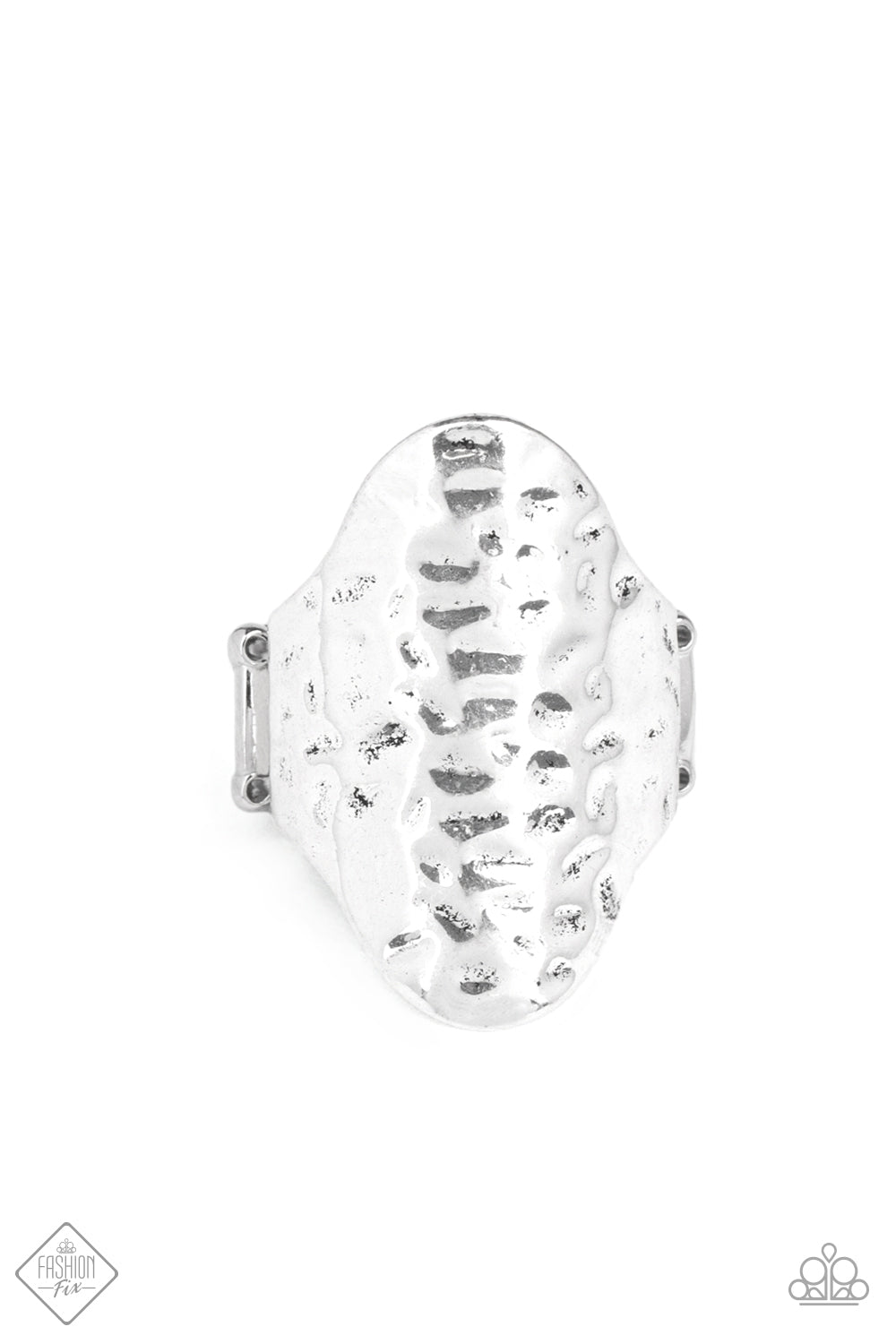 Paparazzi Ring ~ Revamped Ripple - Silver - Fashion Fix Sept 2020