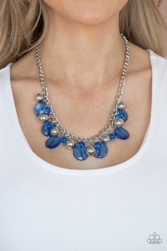 Gossip Glam - Blue - Paparazzi Necklace Image
